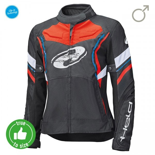 Held Baxley Top Black-Red-Blue Textile Jacket | 62020-130