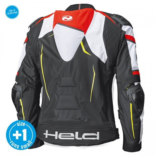 Held Safer SRX Black-White-Red Textile Jacket | 62031-7