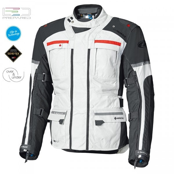 Held Carese Evo Grey-Red Textile Jacket | 62140-72