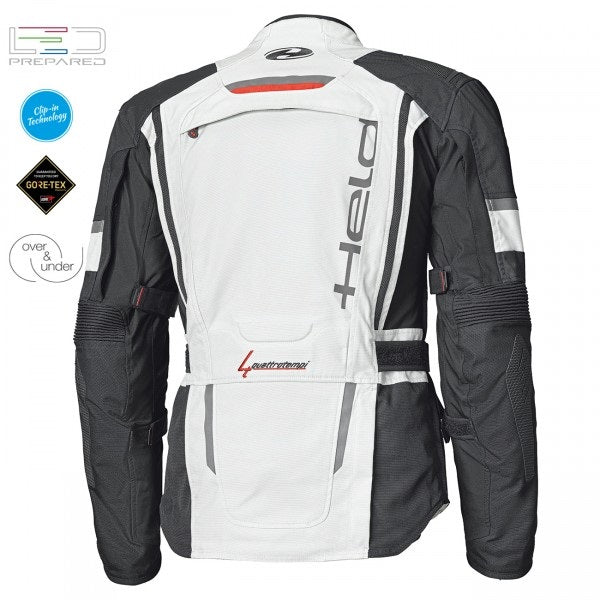 Held Carese Evo Grey-Red Textile Jacket | 62140-72