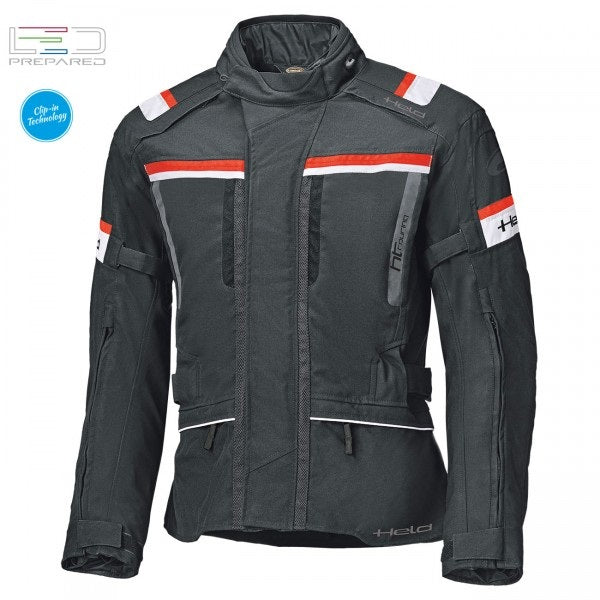 Held Tourino Top Black-Red Textile Jacket | 62220-2