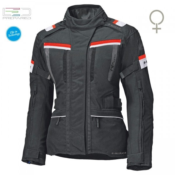 Held Tourino Top Black-Red Textile Jacket | 62220-2