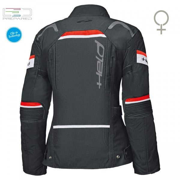 Held Tourino Top Black-Red Textile Jacket | 62220-2