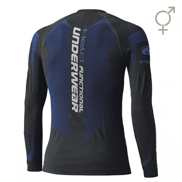 Held 3D-Skin Cool Top Black-Blue Functional Underwear | 9862-15