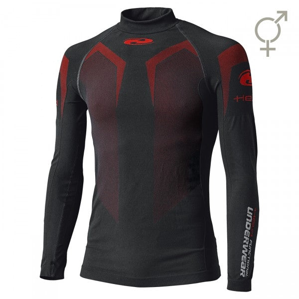 Held 3D-Skin Warm Top Black-Red Functional Underwear | 9864-2