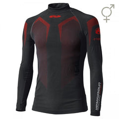 Held 3D-Skin Warm Top Black-Red Functional Underwear | 9864-2
