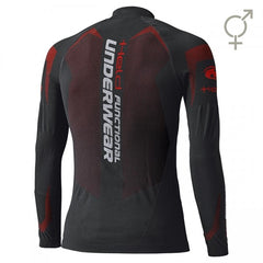 Held 3D-Skin Warm Top Black-Red Functional Underwear | 9864-2