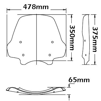 Isotta High Protection Windshield, Smoked Clear | SC382