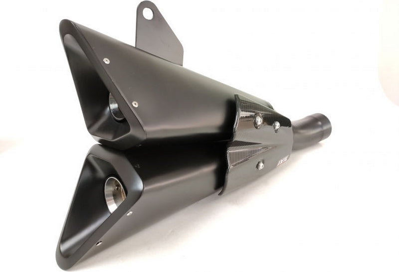 IXIL Slip On Exhaust - Double Slashed Cone Xtrem Black | FD 5847 S2B