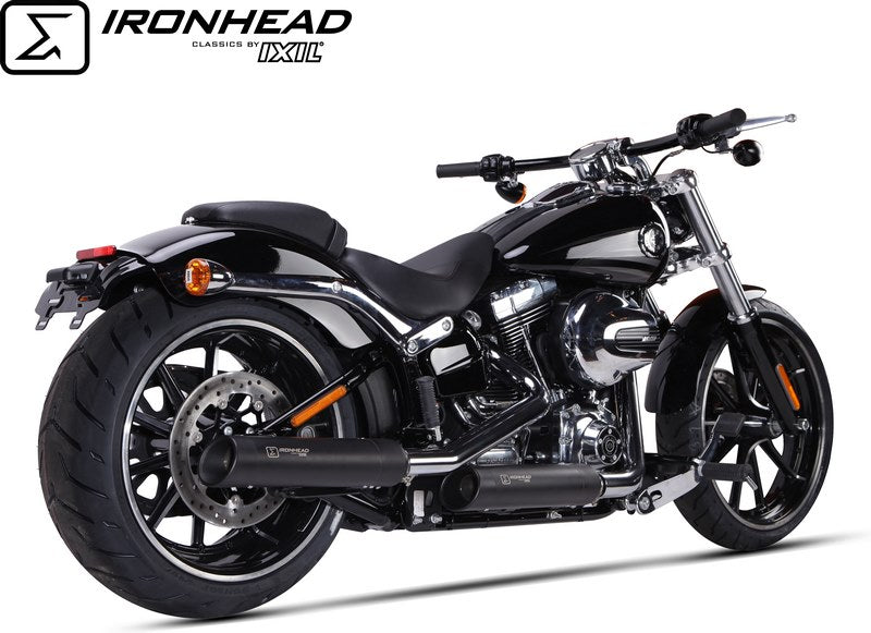 IXIL Slip On Exhaust (Lower Muffler) - Ironhead Round Black | HD 1005 SB