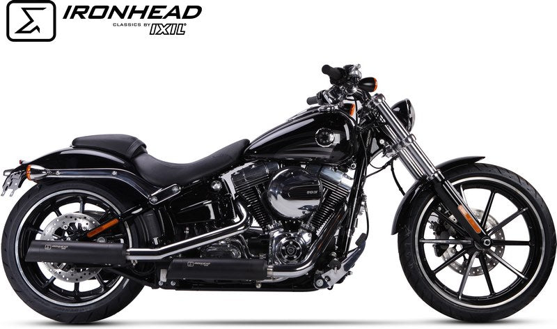 IXIL Slip On Exhaust (Lower Muffler) - Ironhead Round Black | HD 1005 SB