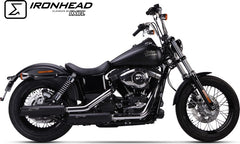 IXIL Slip On Exhaust (Lower Muffler) - Ironhead Round Black | HD 1006 SB