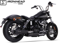 IXIL Slip On Exhaust (Lower Muffler) - Ironhead Round Black | HD 1006 SB