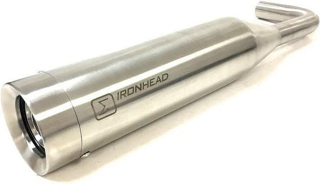 IXIL Slip On Exhaust (Left Muffler) - Ironhead Round Matt Inox | HH 6101 SS