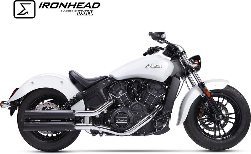 IXIL Slip On Exhaust (Upper Muffler) - Ironhead Round Black | HI 2001 SB