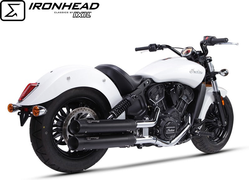 IXIL Slip On Exhaust (Upper Muffler) - Ironhead Round Black | HI 2001 SB
