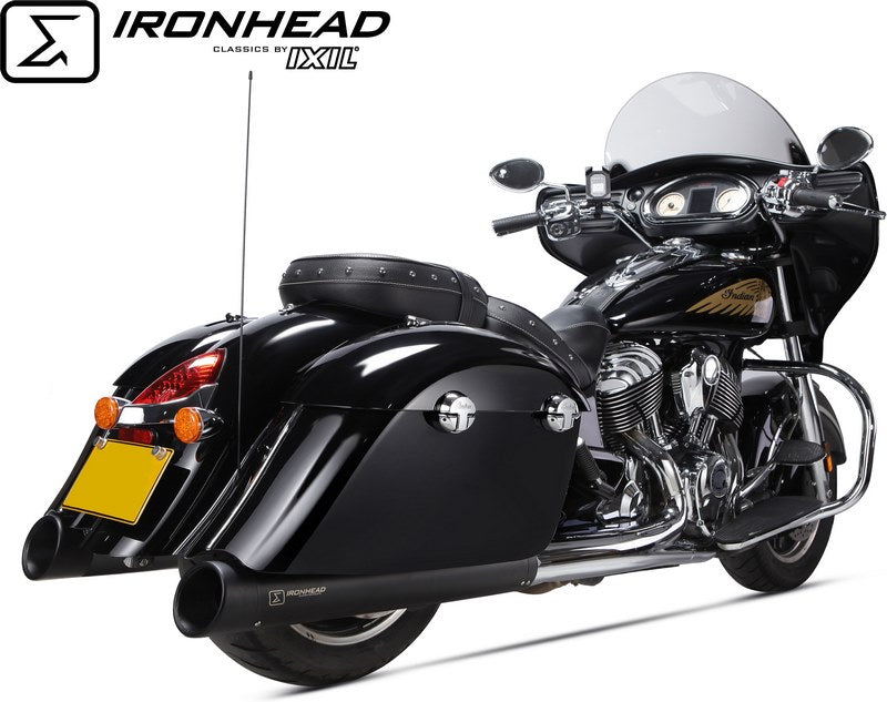 IXIL Slip On Exhaust (Right Muffler) - Ironhead Round Black | HI 2016 SB