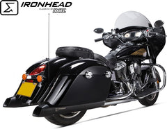 IXIL Slip On Exhaust (Left Muffler) - Ironhead Round Black | HI 2019 SB
