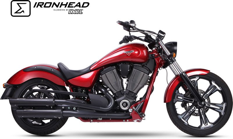 IXIL Slip On Exhaust (Lower Muffler) - Ironhead Round Black | HV 3002 SB