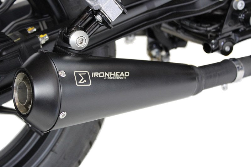 IXIL Slip On Exhaust (Right Muffler) - Ironhead Conical Black Inox | OM 332S SB