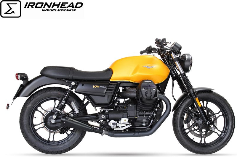 IXIL Slip On Exhaust (Left Muffler) - Ironhead Conical Black Inox | OM 333S SB