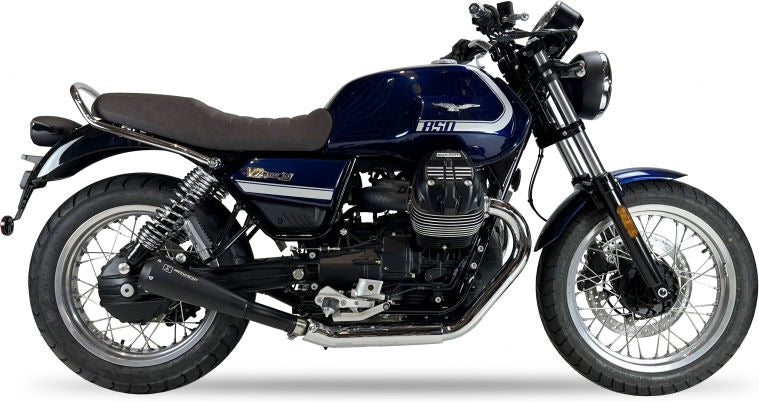 SLIP ON (LEFT MUFFLER) - IRONHEAD CONICAL BLACK INOX