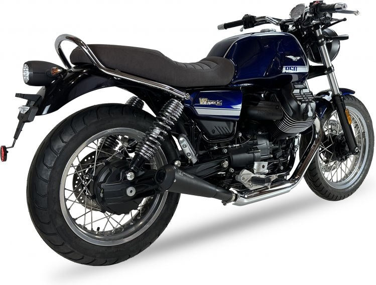SLIP ON (LEFT MUFFLER) - IRONHEAD CONICAL BLACK INOX