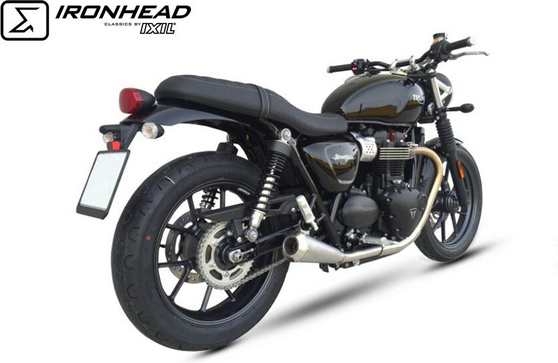 IXIL Slip On Exhaust (Right Muffler) - Ironhead Conical Matt Inox | OT 460 SS