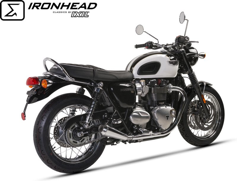 IXIL Slip On Exhaust (Left Muffler) - Ironhead Conical Matt Inox | OT 463 SS
