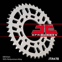 JT SPROCKETS Rear Sprocket 47 Teeth Aluminum Ultra-Light 520 Pitch Type 478 | JTA478.41