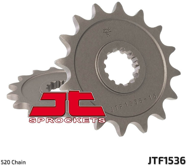 JT SPROCKETS Front Sprocket 16 Teeth Steel Standard 520 Pitch Type 1536 | JTF1536.16