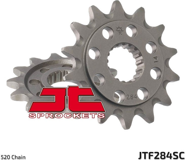 JT SPROCKETS Front Sprocket 13 Teeth Steel Self-Cleaning 520 Pitch Type 284SC | JTF284.13SC