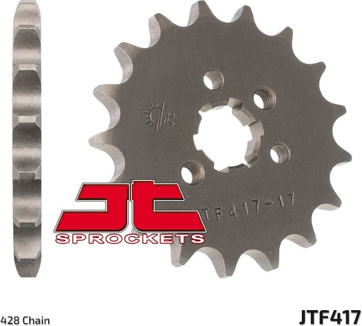 JT SPROCKETS Front Sprocket 13 Teeth Steel Standard 428 Pitch Type 417 Kawasaki KMX125 | JTF417.13