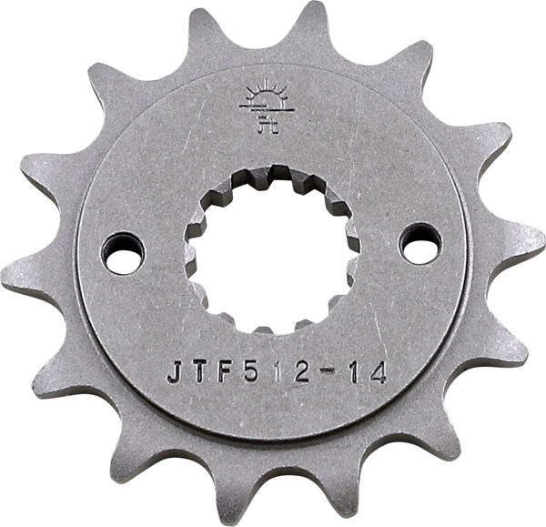 JT SPROCKETS Front Sprocket 14 Teeth Steel Standard 520 Pitch Type 512 | JTF512.14