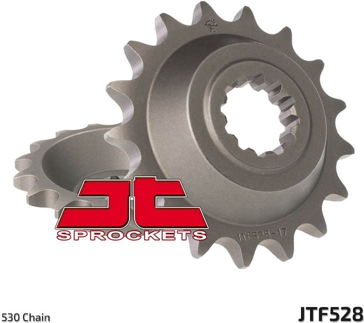 JT SPROCKETS Front Sprocket 17 Teeth Steel Standard 530 Pitch Type 528 | JTF528.17