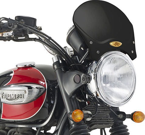 Kappa Black anodized aluminium universal screen Race Cafe, for naked motorcycles
20,5 x 26,5 cm (H x W) | 100ALBK
