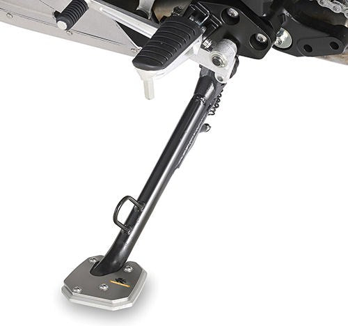 Kappa Specific support in aluminium and stainless steel to widen the surface support area of the original side stand | ES3105K