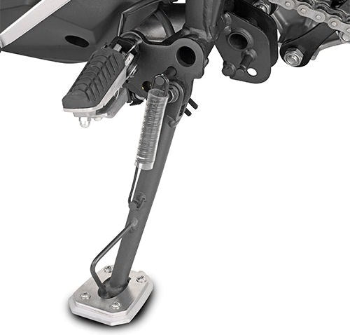 Kappa Specific support in aluminium and stainless steel to widen the surface support area of the original side stand | ES4121K