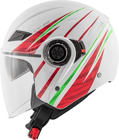 Kappa KV22 Florida Lightning Jet helmet in thermoplastic material, Lightning Italy | HKKV22FLGIT