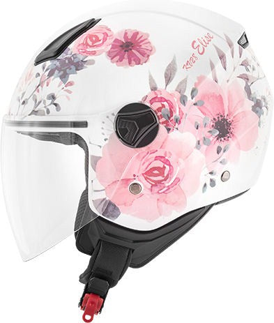 Kappa KV28 Miami Elise Lady Demi-Jet helmet in thermoplastic material, White | HKKV28FELWF