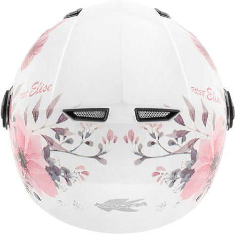Kappa KV28 Miami Elise Lady Demi-Jet helmet in thermoplastic material, White | HKKV28FELWF