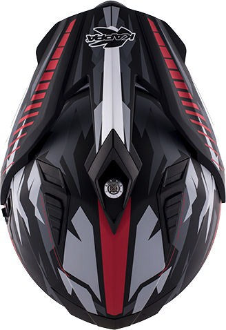Kappa KV30 Enduro Full-face helmet in thermoplastic material, Tour Camouflage / Red / Glossy Black | HKKV30FCMRW