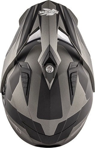 Kappa KV30 Enduro Flash Full-face helmet in thermoplastic material, Matt Titanium / Black | HKKV30FFHTB