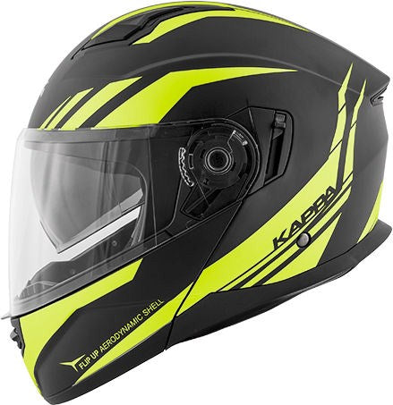 Kappa KV31 Arizona Phantom Modular helmet in thermoplastic material, Matt Black / Yellow | HKKV31FPHKY