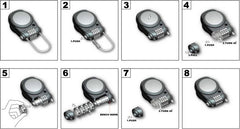 Kappa Padlock with retractable wire and combination lock | KS220