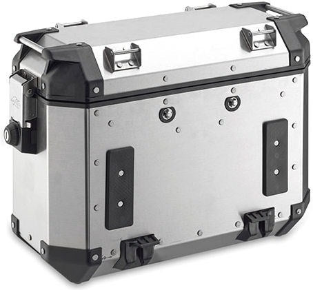 Kappa Pair of side-cases capacity 37 ltr in 1.5 mm thick natural aluminium | KVE37A