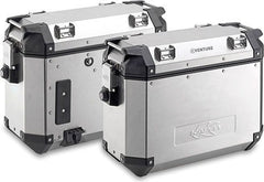 Kappa Pair of side-cases capacity 37 ltr in 1.5 mm thick natural aluminium | KVE37A