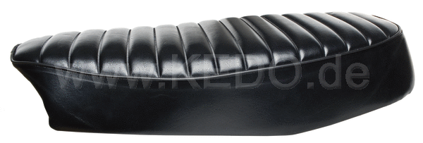 Kedo SR500 Seat, Complete, Black, OEM Replica (NEW:. Now incl rear seat base rubber, item 27153) | 10127RP