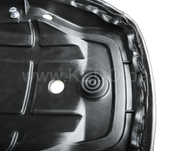 Kedo SR500 Seat, Complete, Black, OEM Replica (NEW:. Now incl rear seat base rubber, item 27153) | 10127RP