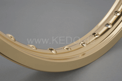 Kedo Replica Aluminum Rim 1.85x21 "Shiny Gold Anodized, Drilled | 10288G